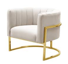 magnolia spotted cream chair with gold tov furniture in 2021 velvet lounge chair armchair cream chair