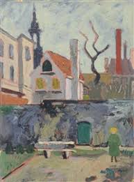 Dresden Gartenhaus An Der Dreikonigskirche 1950 1959 Albert Wigand Auction Painting Abstract