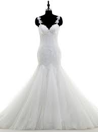 Auf der suche nach brautkleider ? Mermaid Brautkleid Spaghetti Tragern Hof Schleppe Tull Seiten Reissverschluss Applikationen Strasssteinen Dresstells Com
