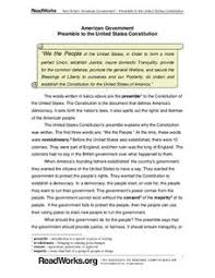 Preamble Lesson Plans Worksheets Lesson Planet