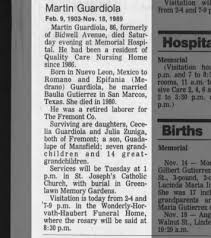 Obituary for Martin Guardiola