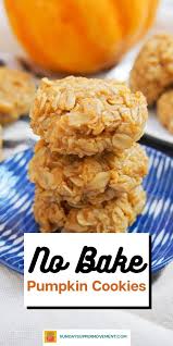 No Bake Pumpkin Cookies Sundaysupper Recipe Baked Pumpkin Pumpkin Cookies Pumpkin Oatmeal Cookies