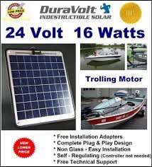 Also would tandem 30# thrust trolling motors be more efficient than one 55#? Dv2024 Now 20w 24v 1 2 Amp Solar Slow Trolling Motor Charger Duravolt By Itc Solar Inc