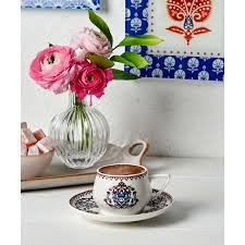 karaca nakkas 6li kahve fincani takimi karaca turkish coffee cups turkish coffee set turkish coffee