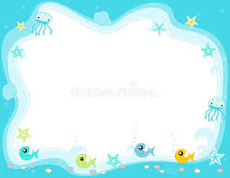 Sea Life Border Frame Ocean Life Marine Life Border With Cute Fish Jellyfi Ad Ocean Marine Cute Fr Sea Life Border Cute Fish Ocean Theme Party