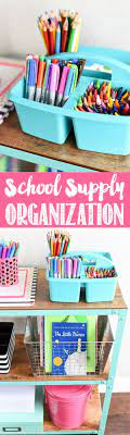 School Supply Organization Diy School Supplies School Supplies Organization School Office Organization