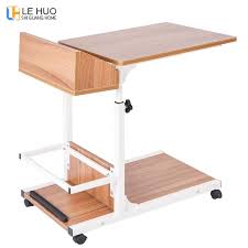 Wooden Laptop Table Mobile Computer Office Desk Living Room Adjustable Bed End Table Coffee Table Fashion Furn Desk In Living Room Laptop Table Adjustable Beds