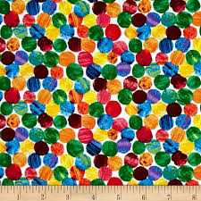 The Very Hungry Caterpillar Abstract Dots Multi Fabric
