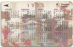 Check spelling or type a new query. Phonecard 1995 Calendar Singapore Telecom Singapore Private Cards Col 3scla