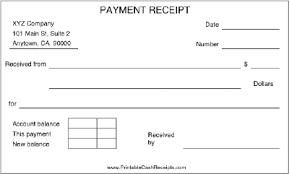 payment receipt