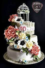 Torta 40 Anni Shabby Chic Con Fiori Torte Shabby Chic Fiori