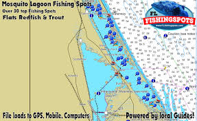 Mosquito Lagoon Gps Fishing Map By Florida Fishing Spots