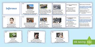 This question helps students become aware that they may have just made an inference by filling in information that wasn't directly presented how to by: Guided Reading Skills Task Cards Inference Ks2