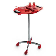 Elegant Color Station With 2 Trays With Slots For 4 Color And Tool Bowls 2 Aluminum Foil Pipes Color Brushes And Spatulas Salon Equipment Brush Holder Chrome