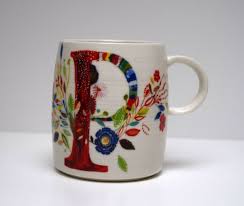 Anthropologie Coffee Mug Inital Letter P Cup Starla M Halfmann Petal Palette Anthropologie Initial Coffee Mugs Mugs Best Coffee Mugs