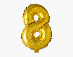 Purple and gold balloons clipart, glitter balloon png digital overlays with glitter confetti for birthdays instant download commercial use. 8 40 Gold Number Balloons 8 Transparent Hd Png Download Kindpng