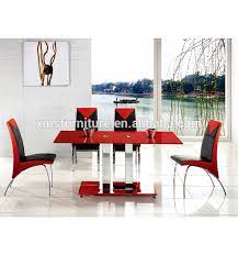 Bring traditional style to your dining room with this table, the perfect piece to act as the focal point of your ensemble! Red Rectangular Dining Table With Glass Top Metal Legs Silver Finish With 2 4 6 Chairs Buy Rectangular Dining Table With Glass Rectangular Dining Table With Glass Rectangular Dining Table With Glass Product On Alibaba Com