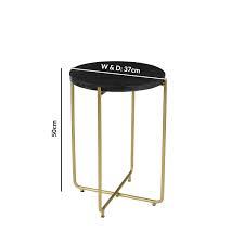 Flamingo triangular coffee table with copper legs. Black Marble Side Table With Gold Legs Round Furniture123