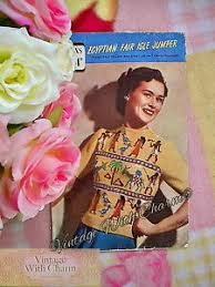 They are made in many different colors and. Vintage Knitting Pattern Lady S Egyptian Patterned Fair Isle Jumper 36 38in Bust 8438501943267 Ebay