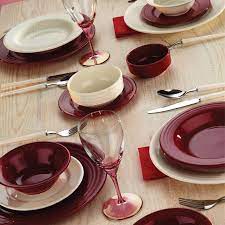 sato 6 kisilik yemek seti kutahya porselen urun kodu sat24ys14246509 kirmizi ile krem rengin kontrasindan dogan ask s yemek takimi yemek takimlari yemek