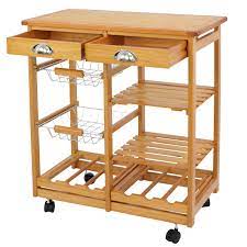 Enjoy up to 55% off this season. Zenstyle Rolling Wood Kitchen Island Storage Trolley Utility Cart Rack W Storage Drawers Baskets Dining Stand W Wheels Countertop Walmart Com Walmart Com