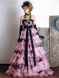 Pink And Black Wedding Dress Available In Every Color 3 Black Wedding Dresses Pink Wedding Gowns Gothic Wedding Dress