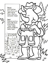 More 100 images of different animals for children's creativity. Denim Jeans Coloring Page Crayola Com