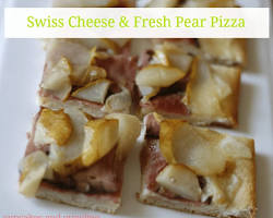 Image of Pear and Swiss cheese snacks