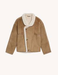 Veste peau lainée homme bleu nuit fabrication : Manteau Court En Peau Lainee Listy La Wishlist Reinventee