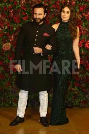 Kareena And Saif Ali Khan For Mr And Mrs Deep Veer Wedding Reception Reception Sarees Kareena Kapoor Khan Ranveer Singh