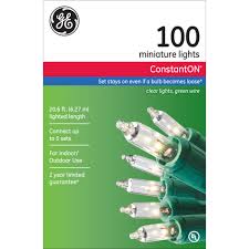 Wondershop 100 clear mini string lights 2 sets 50 white christmas green wire. General Electric 101 Ct Clear Incandescent Constanton Lights