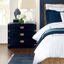 Classically beautiful and masterfully crafted, this nightstand offers a timeless design that will last through the ages. Campaign 3 Drawer Nightstand Bedside Table Williams Sonoma