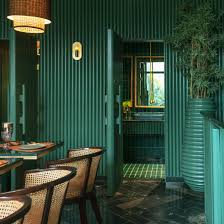 · the top 10 indian interior designers · n. Studio Renesa Creates Green Granite Interior At Elgin Cafe