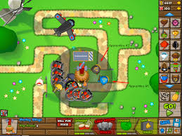 After acquiring enough money, drop a bomb tower, upgraded to 3/2, as soon as possible. Bloons Td 5 Hard Mode Strategy