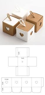 Kraft Wurfel Mit Herzen Les Modeles De Boite A Cadeau Papier Diy Et Modeles De Boite
