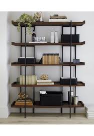 Beckett 5 High Shelf Crate And Barrel Wood Shelves Shelves Bookcase Decor