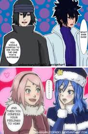 Sasusaku Giving Gruvia Advice 333 Fairy Tail Anime Sasusaku Fairy Tail Comics
