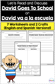 David Goes To School David Va A La Escuela Activities And Crafts Elementary Lesson Teachers Pay Teachers Seller Teacher Resources
