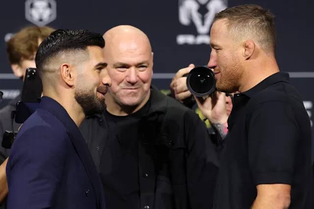 Justin Gaethje explains why his face looked untouched after Ilia Topuria fight - Yahoo Sports
