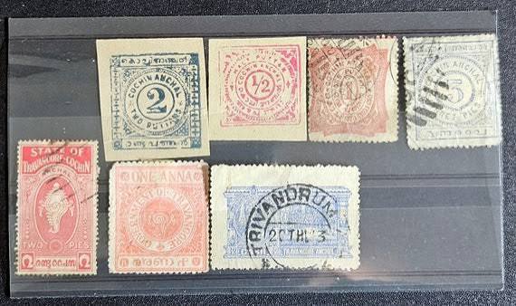 Buy India Feudatory States Travancore Cochin Anchel Stamps Online in India - Etsy