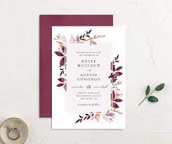 Leafy Frame Wedding Invitations Timeless Wedding Invitations Wedding Invitation Card Design Wedding Invitations