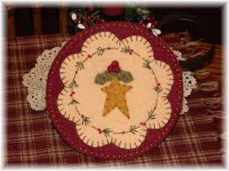 O Christmas Tree Penny Rug Candle Mat Chair Swag Set Mailed Etsy Felt Candle Mats Candle Mats Patterns Penny Rug