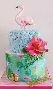 Buttercream Flowers Mould Flamingo Cake Hawaii Cake Hawaiian Cake