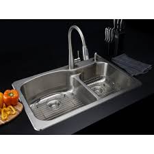 hole double bowl kitchen sink