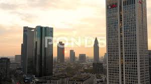 Frankfurt City Skyline Aerial View Ubs And Deutsche Bank Highrises Stock Footage Ad Aerial View Skyline Frankfurt Aerial View City Skyline Aerial