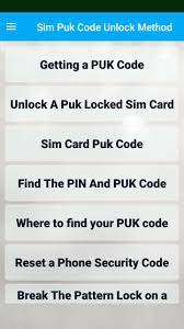 If the pin/password is entered incorrectly more than three times, the phone locks itself. Sim Puk Code Unlock Method For Android Apk Download