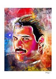 Bohemian Mercury Painted Art Print By Daniel Janda Limited Edition From 29 9 Curioos In 2021 Queen Art Art Prints Bohemian Artwork