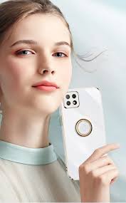 LIMIDA For OPPO A73 5G Phone Case,For A72 5G Cases,Porcelain Crystal  Straight Side Electro Plating TPU Soft Shell All-inclusive lens Protection  Back Cover