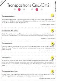 Transpositions Cm Conjugaison Cm2 Grammaire Ce1 Ce2