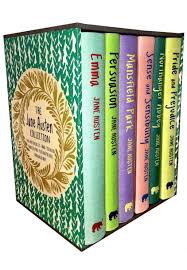 I've been trying to get a hold of jane austen books in a nice binding and this is exactly what i was looking for thank you it will be a great addition to my collection. Jane Austen Collection Deluxe Box Gift Set Containing Pride And Prejudice Emma Sense And Sensibility Persuasion Mansfield Northanger Abbey Jane Austen 9789526527550 Books Amazon Ca